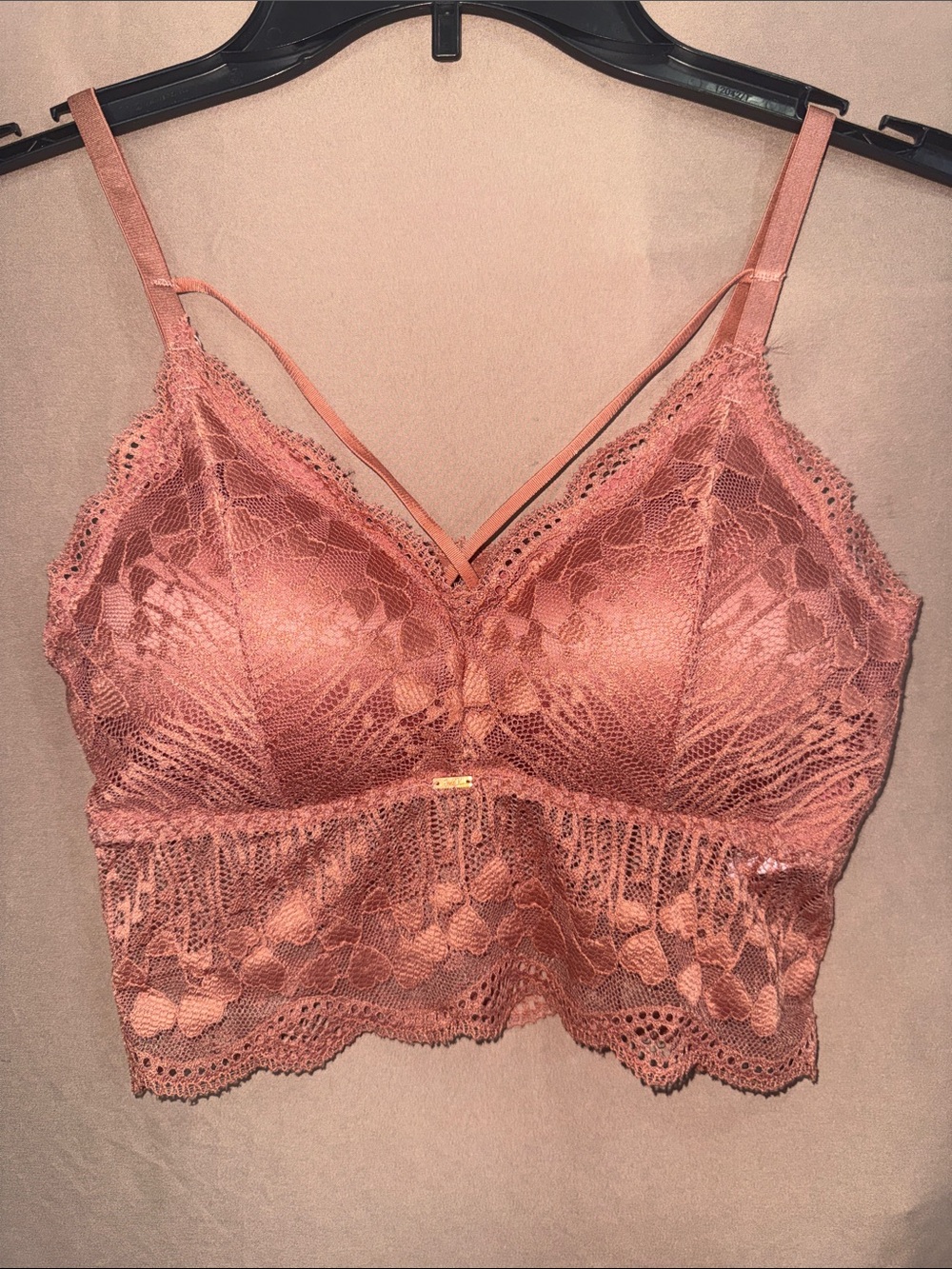 NWT Jady K Women’s S/M Lace Bralette in Dusty Rose
